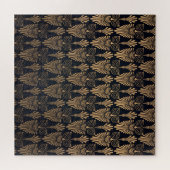 アールデコブラック金ゴールド:レトロ。 ジグソーパズル (横)