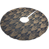 アールデコブラック金ゴールド:レトロ。 ブラッシュドポリエステルツリースカート (アングル)