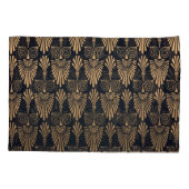 アールデコブラック金ゴールド:レトロ。 枕カバー (裏面)