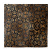 アールデコブラック銅ファンシェルグラフィック タイル (正面)