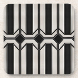 アールデコブラック&シルバーのコースターセット コースター