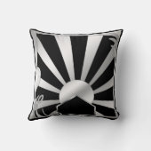 アールデコブラック&シルバーデザイン装飾用クッション クッション (裏面)