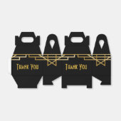 アールデコブラック&金ゴールドサンキューギャツビー結婚ズ フェイバーボックス (折り畳みなし)