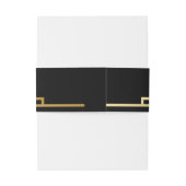 アールデコブラック&金ゴールド素晴らしギャツビー結婚ズレトロ 招待状ベリーバンド (裏面例)