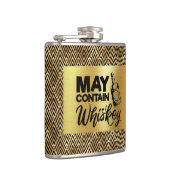 アールデコブラック&金ゴールド – ウィスキーを含む場合あり フラスク (右)