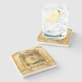 アールデコブリッジ顔（クリーブランド） ストーンコースター (横)