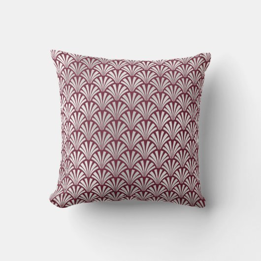 アールデコブルゴーニュシルバーグレイはかりで測シェル クッション (正面)