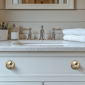 アールデコブルートンボのピンクの花真珠 セラミックノブ