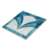 アールデコブルーマーブルアンドアクアマリン タイル (側面)