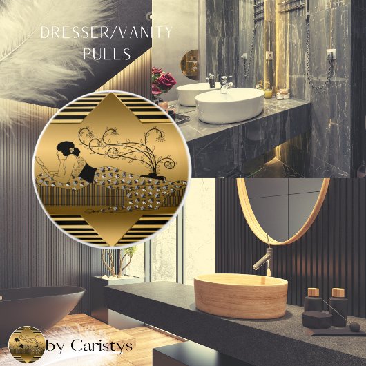 アールデコブロンズブラックリラックスレディーズ セラミックノブ