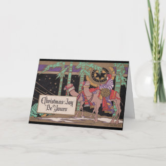 アールデコプリントクリスマスカード シーズンカード