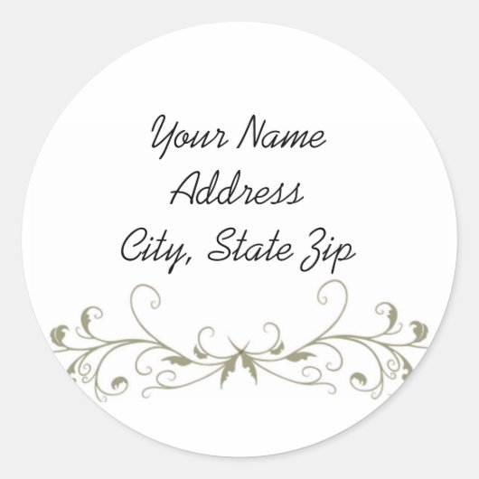 アールデコプロファイルステッカー ラウンドシール (正面)