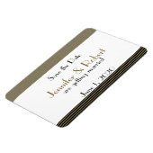 アールデコプースウェディング日付の保存 マグネット (左側)