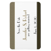 アールデコプースウェディング日付の保存 マグネット (縦)