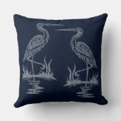 アールデコヘロンズ-グレーオンネイビーブルー クッション (裏面)