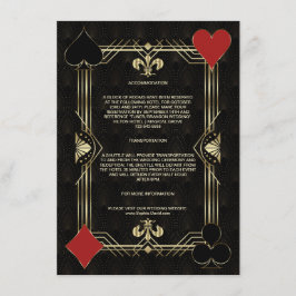 アールデコベガストランプのポーカー結婚ズアコモデーション エンクロージャーカード