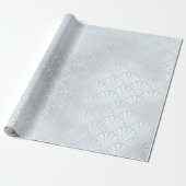アールデコベビーブルーシルバーグレーシはかりで測ェル ラッピングペーパー (アンロールド)