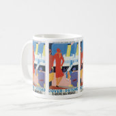 アールデコベルギーフェリーポスター コーヒーマグカップ (正面左)