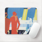 アールデコベルギーフェリーポスター マウスパッド (マウス)