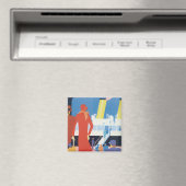 アールデコベルギーフェリーポスター マグネット (インサイチュ (食洗機))