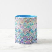 アールデコホタテ誕生日贈り物ピンクブルー マグカップ (中央)
