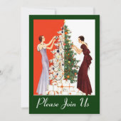 アールデコホリデーシーズンパーティー招待状招待状 招待状 (正面)