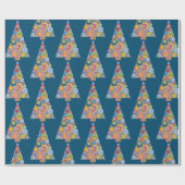「アールデコホリデーツリー」クリスマスラッピング紙 ラッピングペーパー (フラット)