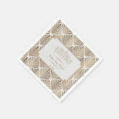 アールデコホワイトギャツビー1920年代のSweet sixteen スタンダードカクテルナプキン (角)