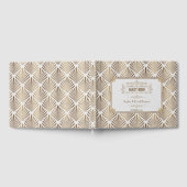 アールデコホワイトギャツビー1920年代スタイル結婚ズ ゲストブック (全面)