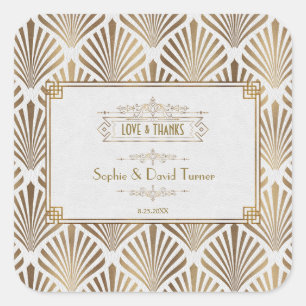 アールデコホワイトギャツビー1920結婚年代 スクエアシール