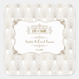 アールデコホワイトギャツビー1920結婚年代 スクエアシール
