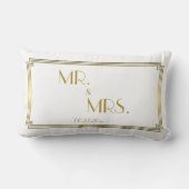 アールデコホワイトランバ結婚ー枕 ランバークッション (裏面)