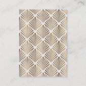 アールデコホワイト金ゴールドギャツビー1920結婚年代の詳細 エンクロージャーカード (裏面)