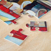 アールデコボストンスワンボーツ黒地 ジグソーパズル (側面)