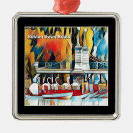 アールデコボストンスワンボーツ メタルオーナメント