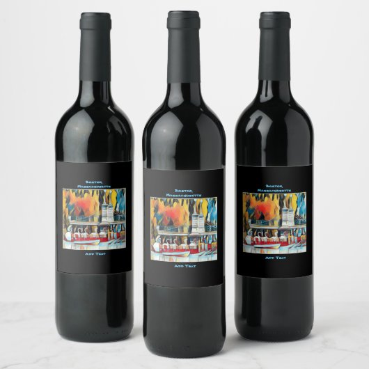 アールデコボストンスワンボーツ ワインラベル (ボトル)