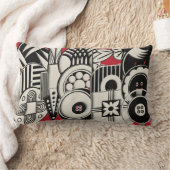 アールデコボタン枕 ランバークッション (ブランケット)