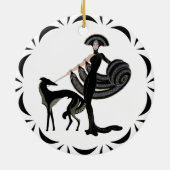 アールデコボルゾイセラミックオーナメント セラミックオーナメント (裏面)