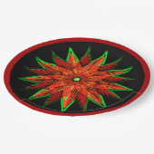 アールデコポインセチアWOW ペーパープレート (アングル)