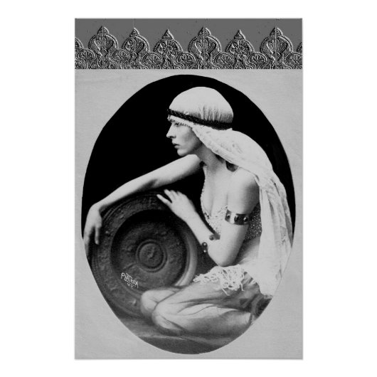 アールデコポスターとヴィンテージダンサー ポスター (正面)