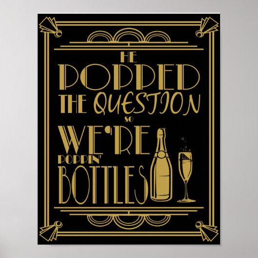 アールデコポップ・アートのプリント ポスター (正面)