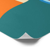 「アールデコポートレート(ジオメトリ背景)」 ポスター (角)