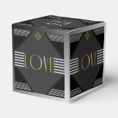 アールデコポー結婚式の引き出物箱 フェイバーボックス (裏面サイド)