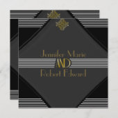 アールデコポー結婚式招待状 招待状 (正面/裏面)