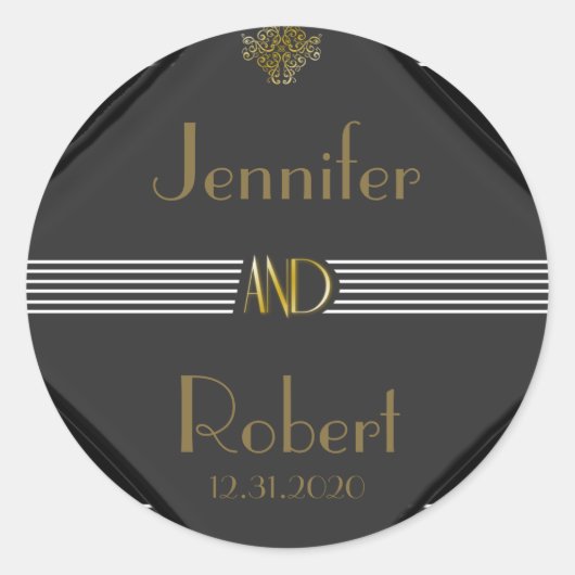 アールデコポ結婚ス ラウンドシール (正面)