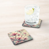 アールデコマグノリアフラムス懸命プラスチックコースター コースター (右側)