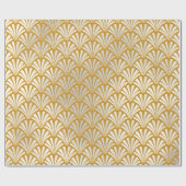 アールデコマスタードシルバーグレイはかりで測シェル ラッピングペーパー (フラット)