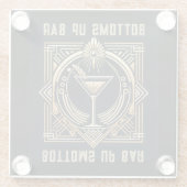 アールデコマルティニバーロゴ ガラスコースター (裏面)