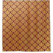 アールデコマーメはかりで測ード – マゼンタ シャワーカーテン (正面)