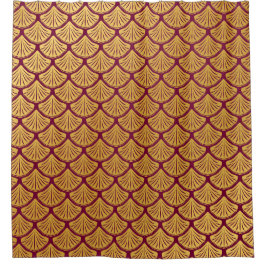 アールデコマーメはかりで測ード – マゼンタ シャワーカーテン